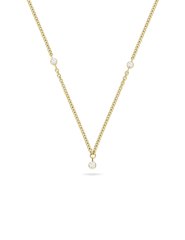 Collier Ankerkette Gelbgold Mit Diamanten Gelbgold